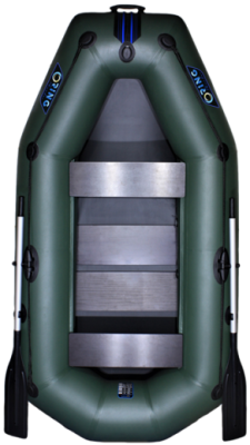 Лодка надувная гребная RING Thunder R-249LSKT F38, 950  плотность ПВХ, со слань-ковриком, тёмно-серая