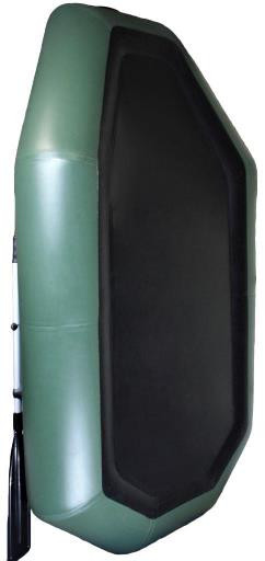 Лодка надувная гребная RING Thunder R-249LSKT F38, 950  плотность ПВХ, со слань-ковриком, тёмно-серая