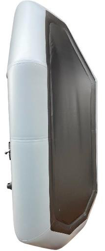 Лодка надувная гребная RING Thunder R-249LSKT F38, 950  плотность ПВХ, со слань-ковриком, тёмно-серая