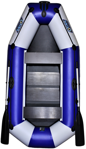 Лодка надувная гребная RING Thunder R-249LSKT F38, 950  плотность ПВХ, со слань-ковриком, тёмно-серая