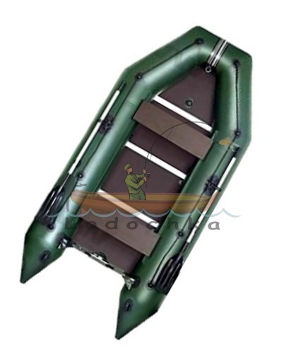 Лодка надувная моторная килевая Kolibri KM-300D бело-синяя