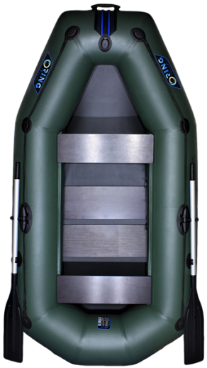 Лодка надувная гребная RING Thunder R-249LSKT F38, 950  плотность ПВХ, со слань-ковриком, светло-серая