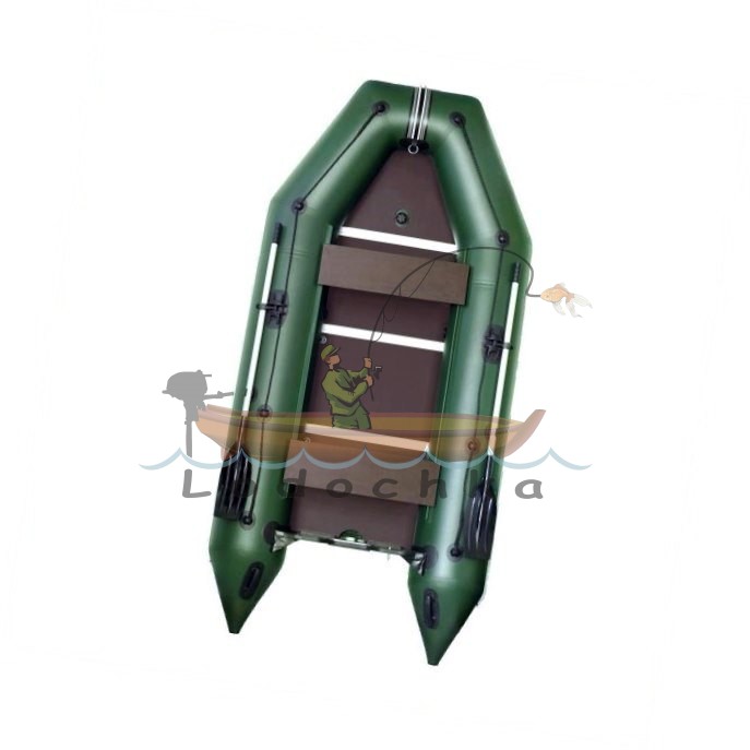 Лодка надувная моторная килевая Kolibri KM-330D бело-синяя
