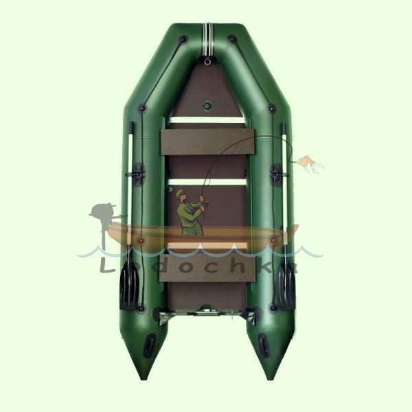 Лодка надувная моторная килевая Kolibri KM-330D бело-желтая
