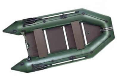 Човен надувний моторний кільовий Kolibri KM-360D біло-жовтий