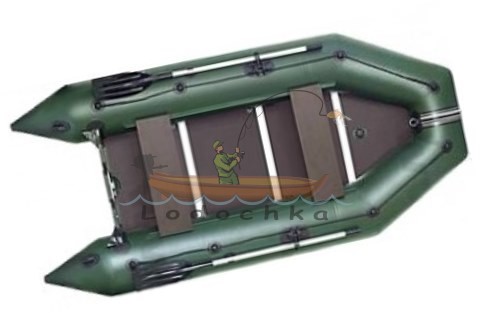 Лодка надувная моторная килевая Kolibri KM-360D бело-желтая