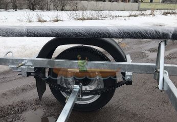 Прицеп с цинковым покрытием для перевозки надувных резиновых и ПВХ лодок длиной до 3,2 м (эконом)