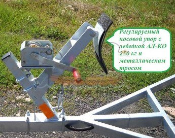Прицеп с цинковым покрытием для перевозки надувных резиновых и ПВХ лодок длиной до 3,6 м (эконом)