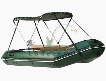Тент от солнца AQUA-STORM для надувной лодки длиной от 2,2м до 2,8м и баллоном 32-34см