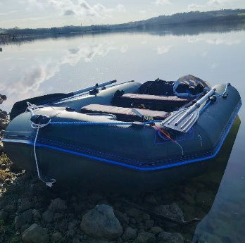 Лодка надувная моторная RING Thunder M285S, F40, 950 плотность ПВХ, со слань-ковриком, зелёная