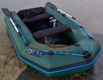 Лодка надувная моторная RING Thunder M285S, F40, 950 плотность ПВХ, со слань-ковриком, зелёная