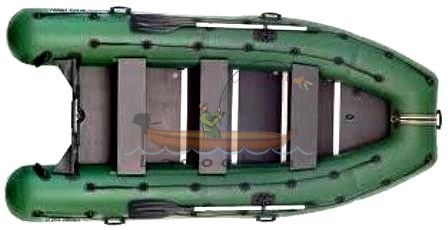 Лодка надувная моторная килевая Kolibri KM-400DSL камуфляж