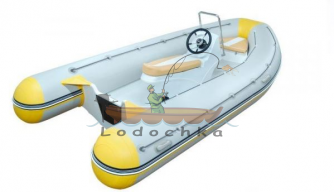 Лодка надувная моторная с жестким дном Kolibri RIB-400, комплектация СПОРТ