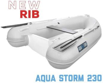 Човен RIB надувний моторний AQUA - STORM AMIGO - 230 з жорстким днищем зі склопластику