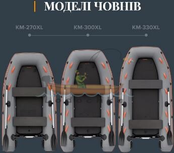 Лодка надувная моторная Kolibri КМ-330XL Explorer Лайт с Air-deck, (надувной коврик)