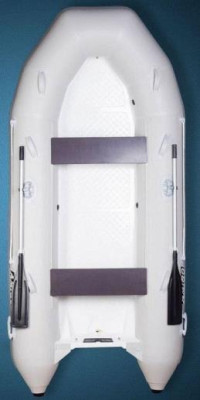 Лодка RIB надувная моторная AQUA - STORM AMIGO - 355 с жестким днищем из стеклопластика