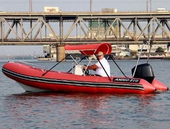Човен RIB надувний моторний AQUA - STORM AMIGO - 510 V з жорстким днищем зі склопластику