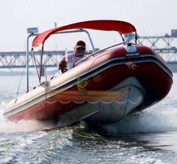 Лодка RIB надувная моторная AQUA - STORM AMIGO - 510 V с жестким днищем из стеклопластика