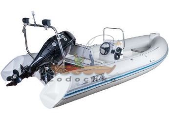 Лодка RIB надувная моторная AQUA - STORM AMIGO - 510 V с жестким днищем из стеклопластика