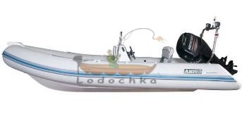 Лодка RIB надувная моторная AQUA - STORM AMIGO - 510 V с жестким днищем из стеклопластика