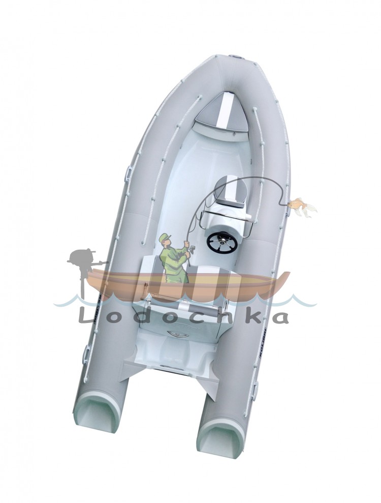 Лодка надувная моторная с жестким дном Kolibri RIB-450, комплектация СТАНДАРТ