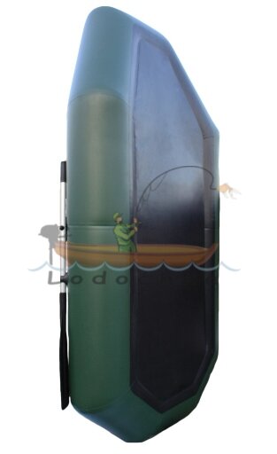 Лодка надувная гребная RING Thunder R-280LSKT F38, 950  плотность ПВХ, со слань-ковриком, зелёная