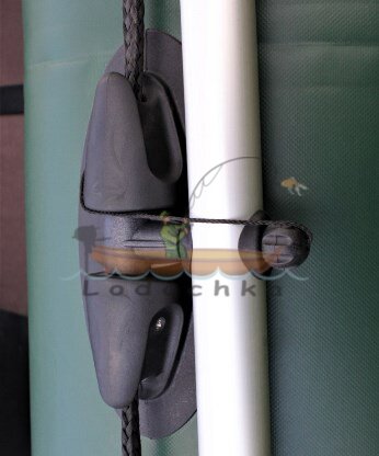 Лодка надувная гребная RING Thunder R-280LSKT F38, 950  плотность ПВХ, со слань-ковриком, зелёная