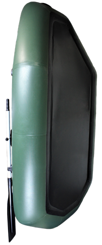 Лодка надувная гребная RING Thunder R-270LS F36, 950  плотность ПВХ, со слань-ковриком, зелёная