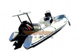 Лодка надувная моторная с жестким дном Kolibri RIB-500, комплектация ЛЮКС