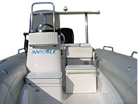 Лодка надувная моторная с жестким дном Kolibri RIB-500, комплектация ЛЮКС