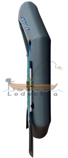 Лодка надувная гребная RING Thunder R-240LS F34, 950  плотность ПВХ, со слань-ковриком, тёмно-серая