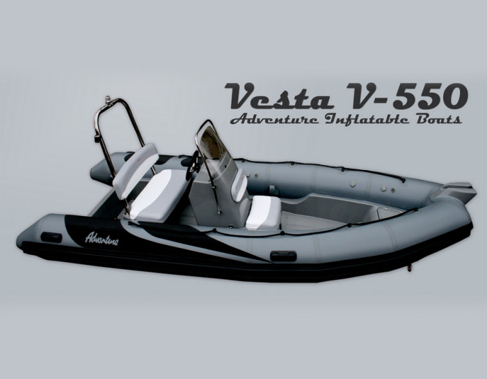 Лодка надувная моторная с жестким дном Adventure RIB Vesta V-550