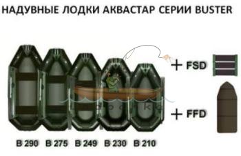 Лодка надувная гребная Aqua-Star B-249 со слань-книжкой FFD, белая