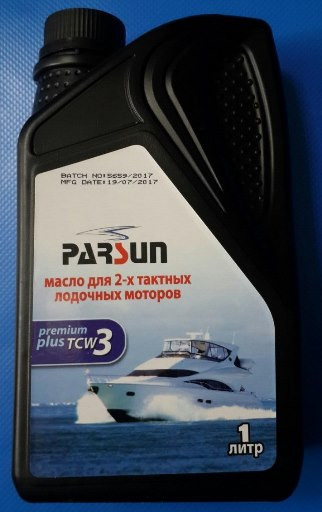 Масло для двухтактных двигателей Parsun TC-w3, Premium Plus, 1 литр