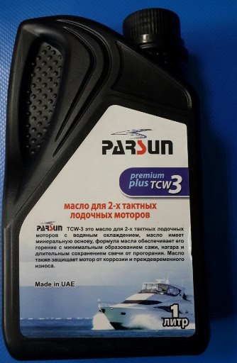 Масло для двухтактных двигателей Parsun TC-w3, Premium Plus, 1 литр