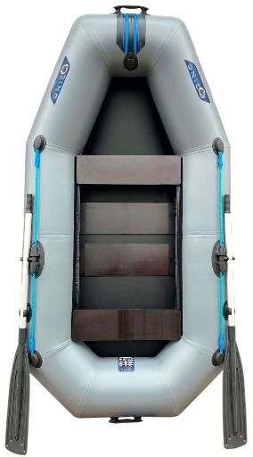Лодка надувная гребная RING Thunder R-240LS F34, 950  плотность ПВХ, со слань-ковриком, зелёная