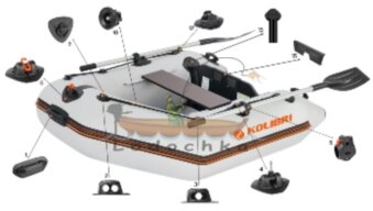 Лодка надувная моторная Kolibri КМ-245 СТАНДАРТ