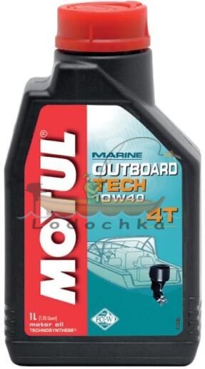 Масло для четырехтактных двигателей Motul Outboard Tech 4T 10w-40 FC-W, 1 л.
