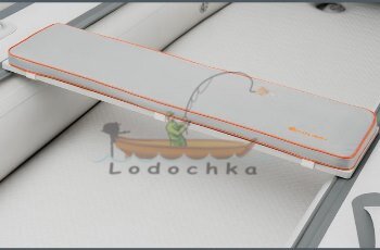 Мягкое сиденье с сумкой для лодки 102см х 25см, Колибри КМ-400DSL, КМ-450DSL, чёрное