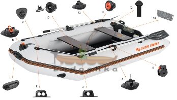 Лодка надувная моторная килевая Kolibri КМ-280D со слань-книжкой