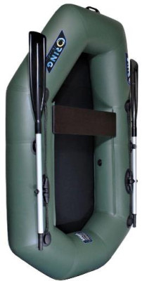 Лодка надувная гребная RING Thunder R-200L F32, 950 плотность ПВХ, без слань-коврика, светло-серая