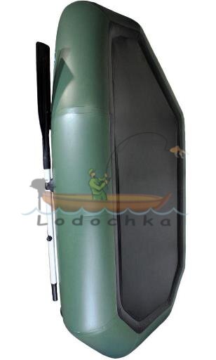 Лодка надувная гребная RING Thunder R-220LS F34, 950 плотность ПВХ, со слань-ковриком, зелёная