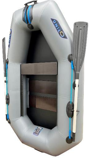Човен надувний гребний RING Thunder R-220LS F34, 950 щільність ПВХ, зі слань-килимком, темно-сірий