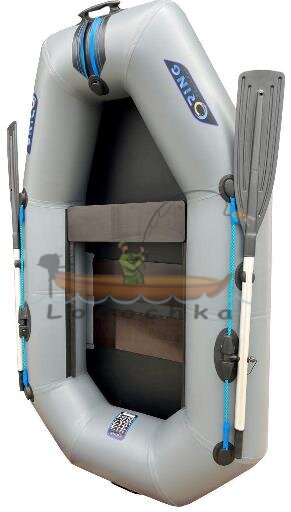 Лодка надувная гребная RING Thunder R-220LS F34, 950 плотность ПВХ, со слань-ковриком, тёмно-серая