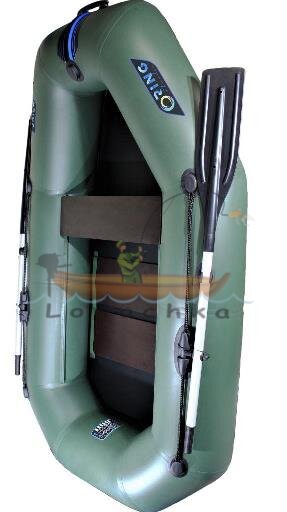 Лодка надувная гребная RING Thunder R-220LS F34, 950 плотность ПВХ, со слань-ковриком, тёмно-серая