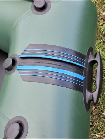 Лодка надувная гребная RING Thunder R-220LS F34, 950 плотность ПВХ, со слань-ковриком, светло-серая