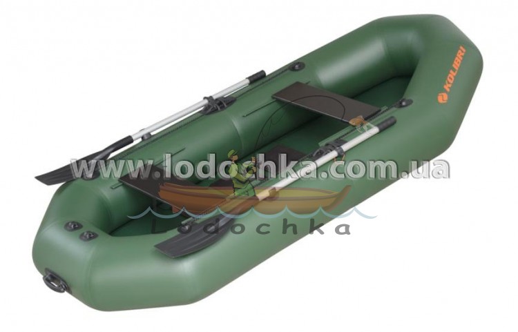 Лодка надувная гребная Kolibri K-290T бело-синяя