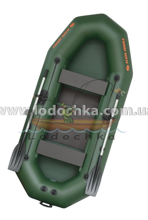 Лодка надувная гребная Kolibri K-290T бело-синяя