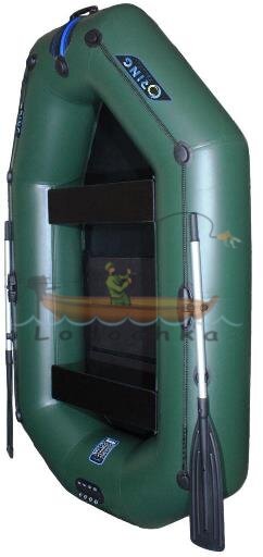 Лодка надувная гребная RING Thunder R-249LSKT F42, 950  плотность ПВХ, со слань-ковриком, тёмно-серая