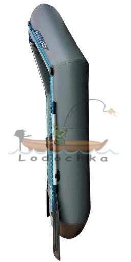 Лодка надувная гребная RING Thunder R-249LSKT F42, 950  плотность ПВХ, со слань-ковриком, тёмно-серая